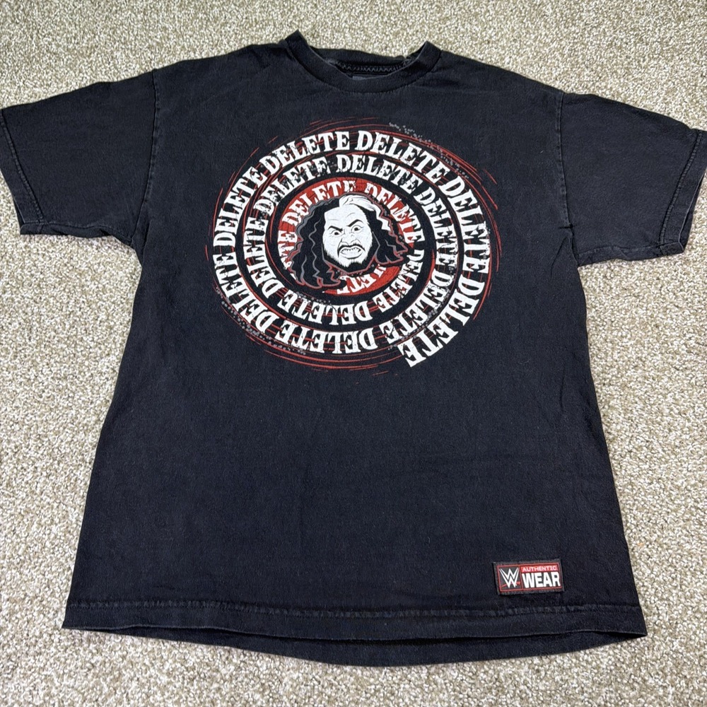 WWE Authentic 2-Sided Matt Hardy Woken Warrior Delete Black T-Shirt Mens Large